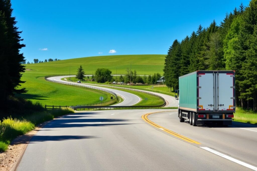 country road driving for trucks